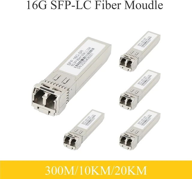 Alt view image 2 of 4 - 5PCS 16G SFP Optical Module 850/1310nm Dual Fiber LC Multi/Singlemode 300m/10km/20km Compatible Ethernet Switch(10KM)
