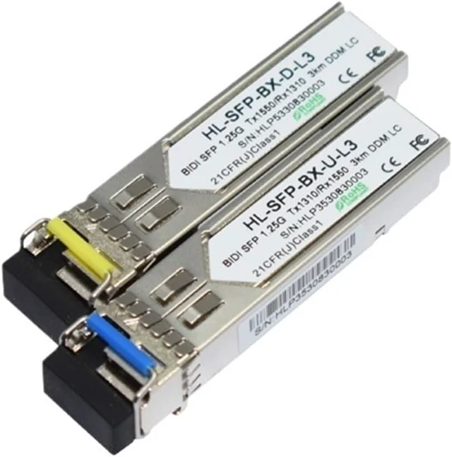 Alt view image 3 of 5 - 1000BASE-BX Single Core 1.25G 1310/1550nm 3km/20km LC/SC WDM SFP(2pairs 3km SC)