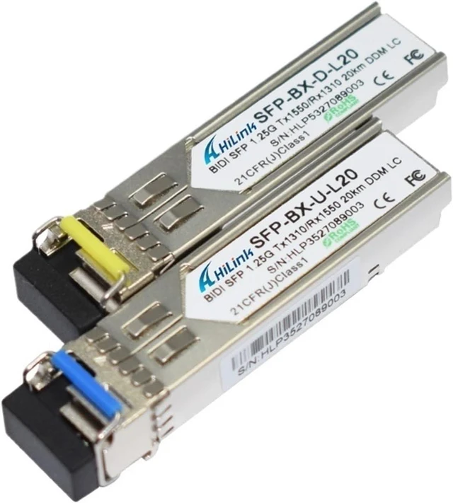 Main image of Single Core 100Mbps 155M 1310nm/1550nm 20km DOM WDM/BiDi SFP Transceiver(LC)