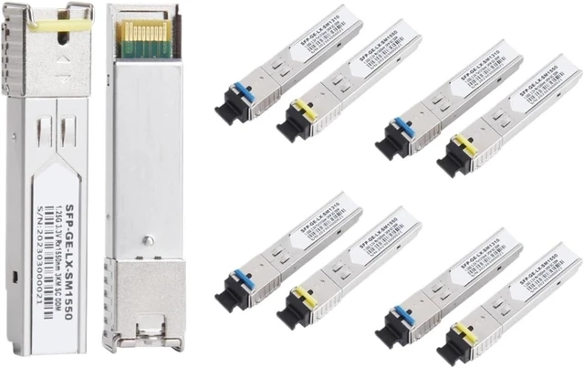 Main image of 5Pair 1.25G 1000M Gigabit Fiber SFP Module SC 1310nm/1550nm Single Mode A+B Fiber Module Fit for Ethernet Switch(3KM)