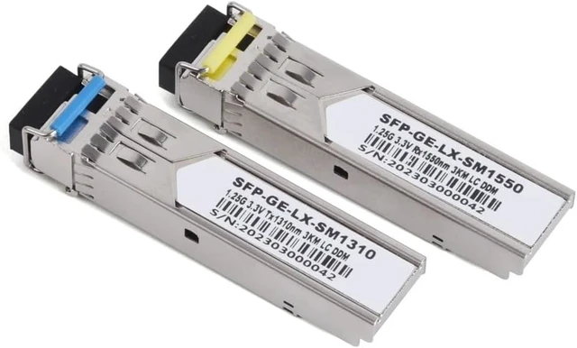 Alt view image 2 of 6 - 1Pair Gigabit Fiber SFP Module 1000M LC 1.25G Single Mode A+B Fiber Module Fit for Ethernet Switch(3KM)