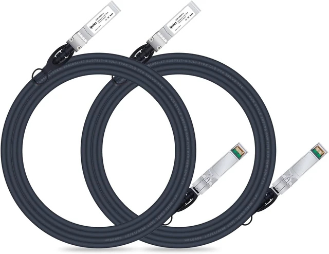 Alt view image 6 of 7 - ipolex 1 Pack 10G SFP+ DAC Passive Cable, 3m (9.84ft) and 2 Pack 10G SFP+ Twinax Cable, 3m (9.84ft)