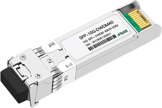 Alt view image 2 of 4 - 10G SFP+DWDM wavelength Splitting Module 10G Single-Mode Dual Fiber 40KM widely Compatible with switches (Size : 40KM)