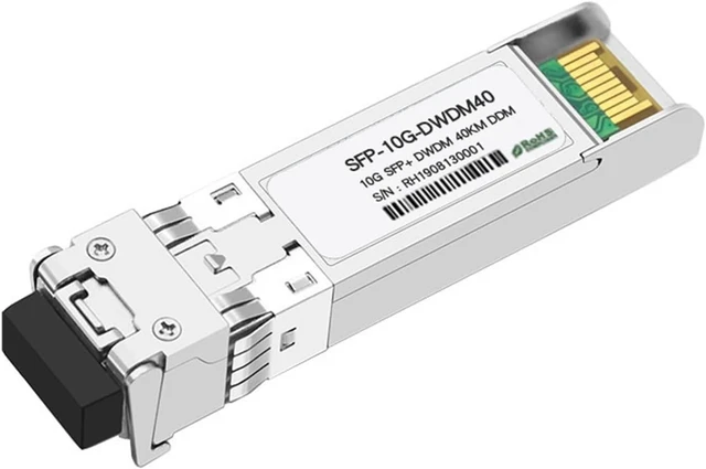 Alt view image 4 of 4 - 10G SFP+DWDM wavelength Splitting Module 10G Single-Mode Dual Fiber 40KM widely Compatible with switches (Size : 40KM)