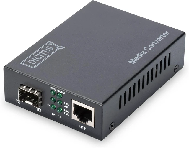 Main image of Digitus 10 Gigabit Ethernet Media Converter, SFP Supports 1G, 2.5G, 5G and 10G, Open Slot