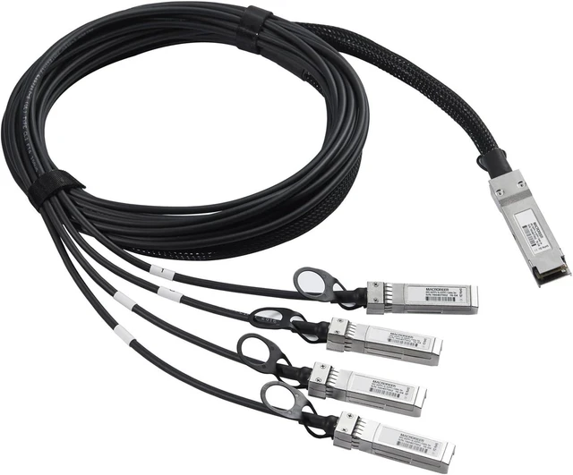 Main image of 40G QSFP+ to 4SFP+ Ethernet QSFP+ Breakout Cable 3-Meter Passive Compatible with QFX-QSFP-DACBO-3M
