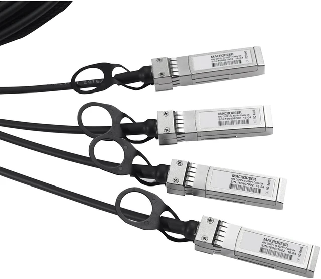 Alt view image 4 of 5 - 40G QSFP+ to 4SFP+ Ethernet QSFP+ Breakout Cable 3-Meter Passive Compatible with QFX-QSFP-DACBO-3M