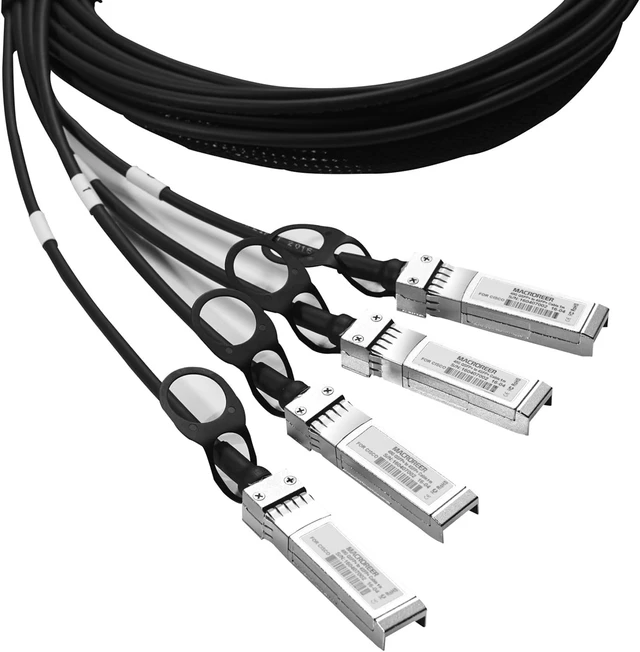 Alt view image 3 of 6 - 40G QSFP+ to 4 SFP+ DAC Breakout Cable,40GBASE-CR4 Passive QSFP to SFP Cable,Direct Attach Copper Cable for Juniper QFX-QSFP-DACBO-1M Devices, 1-Meter(3.3ft)