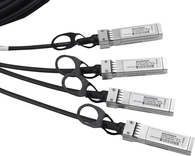 Alt view image 4 of 6 - 40G QSFP+ to 4 SFP+ DAC Breakout Cable,40GBASE-CR4 Passive QSFP to SFP Cable,Direct Attach Copper Cable for Juniper QFX-QSFP-DACBO-1M Devices, 1-Meter(3.3ft)