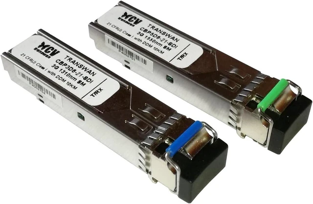 Main image of 3G SDI Bi-directional Video SFP Transceiver (1310nm Tx / 1550nm Rx & 1550nm Tx /1310nm Rx), 20Km (12.4 Miles) with MSA and DDM, Supports SMPTE Pathological Patterns