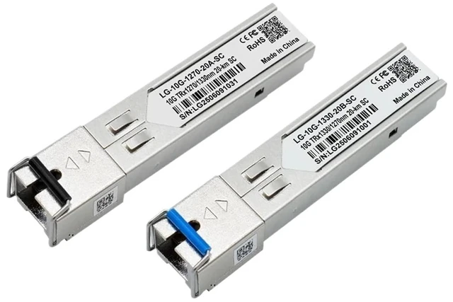 Main image of 10G SFP+ Module SC 1270/1330nm Single Mode 0-20KM Fiber Optic Transceiver Module