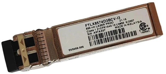 Main image of 1pc 10G Transceiver INT-EL FTLX8574D3BCV-I3 E10GSFPRG1P5 E65689-006 Optical Fiber SFP 10GB 850NM