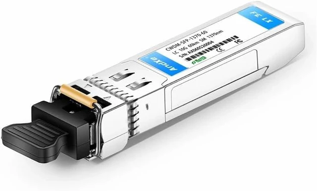 Main image of CWDM-SFP-1370-60 Optical Transceiver Module, SFP+ 10G Duplex LC 60KM, 1370-1450nm CWDM, Commercial Grade, Industry-Standard Compatible
