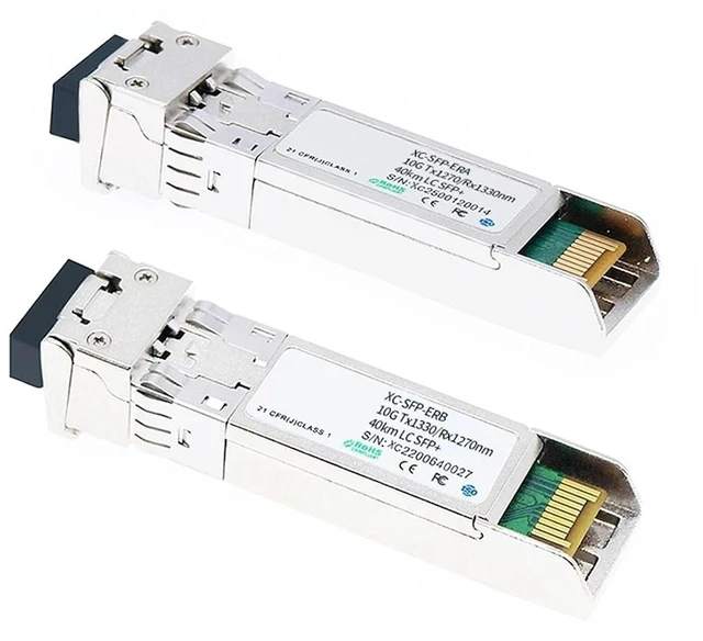 Main image of SFP+ER Transceiver 10G 40Km Module Media LC Optical Fiber Module WDM Singlemode 1270nm/1330nm Optical Fiber Module(1 Pairs)