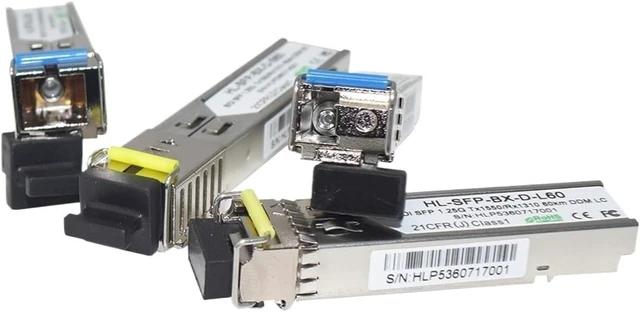 Alt view image 5 of 6 - 1.25G WDM 1000BASE T1310nm/R1550nm 60KM BIDI SFP LC/SC SFP Transceiver (Color : 2 Pairs SC)