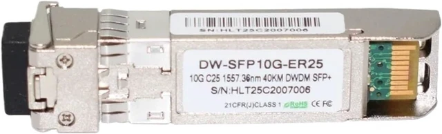 Alt view image 3 of 6 - Compatible10G SFP+ DWDM C25 1557.36nm 40km Optical Transceiver Optical