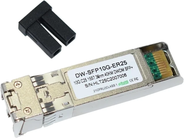 Alt view image 2 of 6 - Compatible10G SFP+ DWDM C25 1557.36nm 40km Optical Transceiver Optical