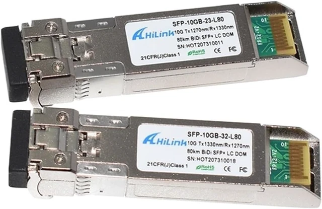Alt view image 4 of 6 - GBIC WDM Transceiver 10G 80km 10GBASE-BX80-U/D BiDi SFP+ 1330nm/1270nm LC (Color : 2pairs)