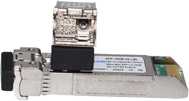 Alt view image 2 of 6 - GBIC WDM Transceiver 10G 80km 10GBASE-BX80-U/D BiDi SFP+ 1330nm/1270nm LC (Color : 2pairs)