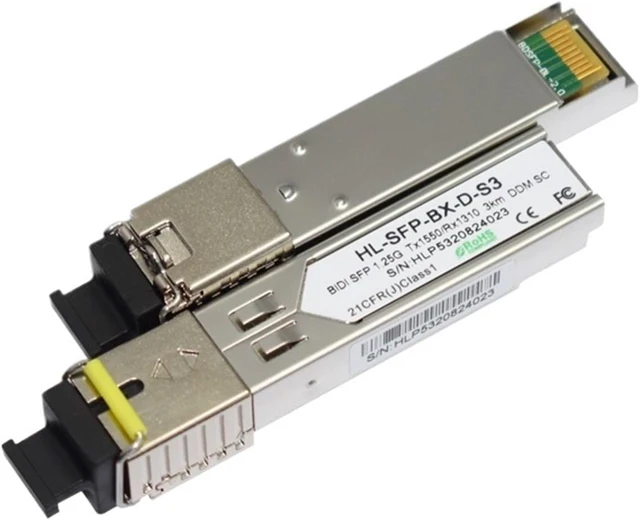 Alt view image 5 of 6 - 5Pairs SFP 1.25Gb BiDi 1310/1550nm 3KM DDM SC Connector Transceiver
