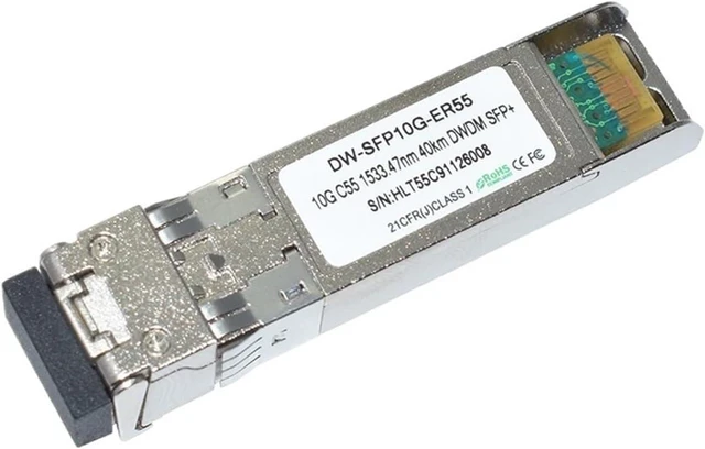 Main image of SFP+ Ethernet DWDM 40KM ER C51-C55 SFP+ 10G DWDM 40KM Optical Transceiver Optical(C55 1533.47nm)