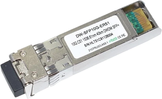 Alt view image 2 of 7 - SFP+ Ethernet DWDM 40KM ER C51-C55 SFP+ 10G DWDM 40KM Optical Transceiver Optical(C55 1533.47nm)
