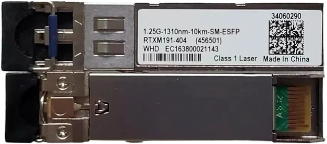 Main image of 1pc 1.25G 10KM Fiber Switch 1.25G-1310NM-10KM-SM-ESFP 34060290 MXPD-243SI RTXM191-404 456501 1.25G Port Module