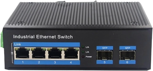 Main image of 1PCS Gigabit Managed 2-Optical 4-Electrical Optical Fiber Switch SFP Port Rail-Type Ring Network Converter Protection(Full/Half Duplex Adaptive 1 Optical 4 Electrical)