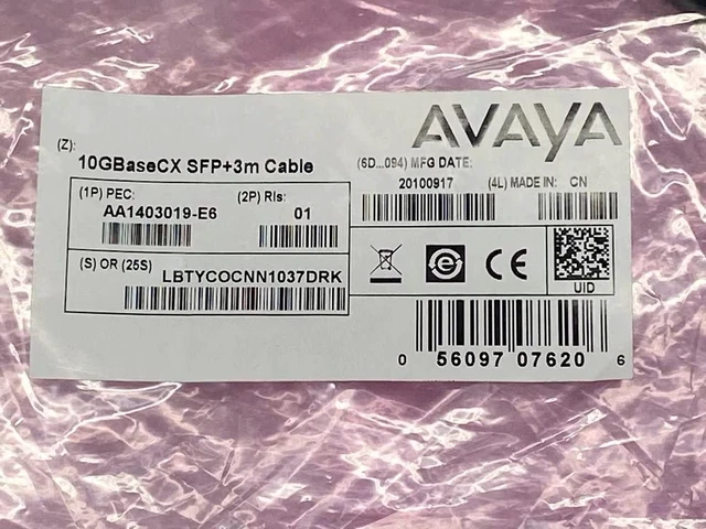 Alt view image 3 of 4 - ENET Avaya AA1403019-E6 Compatible-Functionally Identical 10GBASE-CR SFP+ Passive