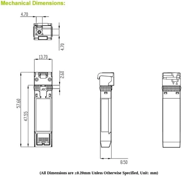 Alt view image 2 of 2 - 10G BIDI SFP+ Fiber Optic Transceiver, Tx1270nm / Rx1330nm, SMF 60KM, Compatible SFP+ Module, Made in Taiwan, TAA Compliant, 1pc