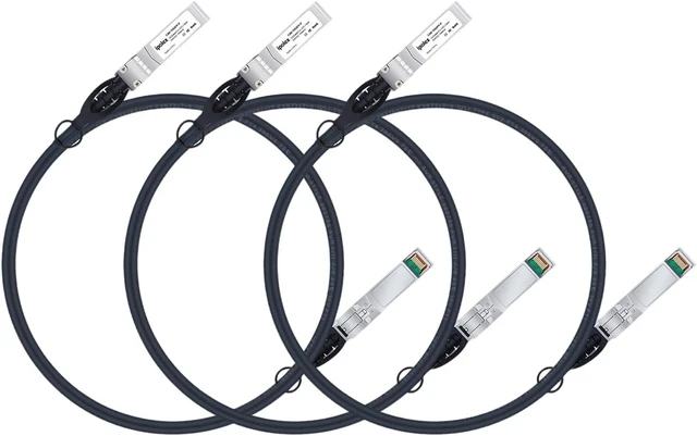 Main image of ipolex 1 Pack 10G SFP+ Direct Attach Copper Passive Cable, 2m (6.56ft) and 2 Pack 10G SFP+ Twinax Cable, 2m (6.56ft)