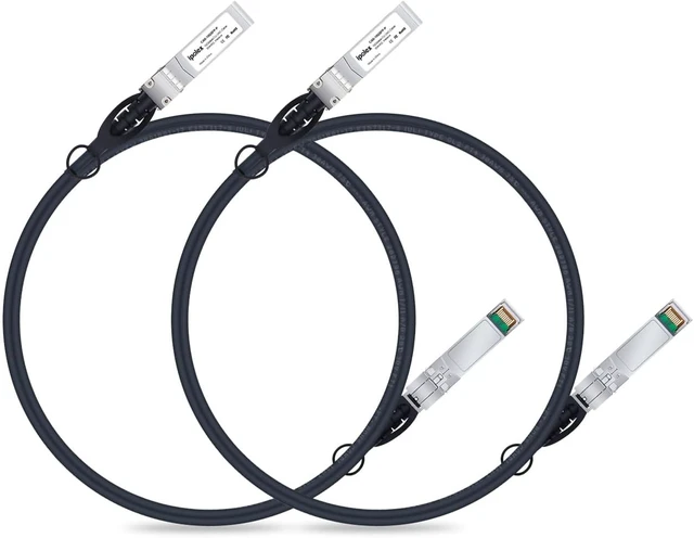 Alt view image 6 of 7 - ipolex 1 Pack 10G SFP+ Direct Attach Copper Passive Cable, 2m (6.56ft) and 2 Pack 10G SFP+ Twinax Cable, 2m (6.56ft)