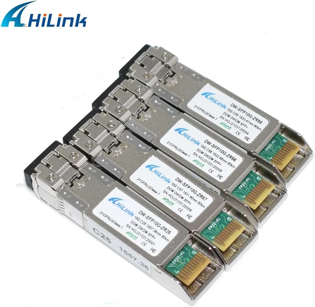 Alt view image 6 of 6 - DWDM 10G ZR C17-C61 1563.86-1528.77nm DWDM 80KM SFP+ 10G Transceiver Optical Module