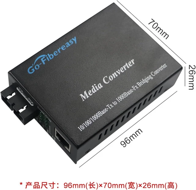 Alt view image 4 of 5 - 2PCS Gigabit transceiver Single/Multi-Mode Dual-Fiber SC Port 1 Optical 1 Electrical-to-Optical Converter 20km Network Monitoring Optical transceiver(Singlemode 40km)