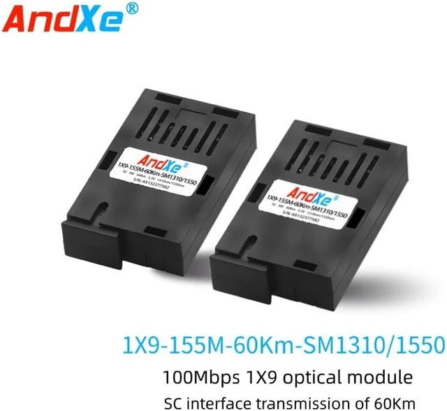 Alt view image 2 of 4 - 1x9 Single Fiber Bi-Directional SFP Module, 155Mbps, 60km Ultra-Long Reach, Single Mode, 1310nm/1550nm Wavelength, SC Interface, Industrial Temp -40°C to 85°C