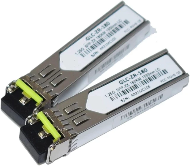 Alt view image 2 of 6 - 2PCS 1.25G-ZX Gigabit Ethernet 1550nm 120KM/160KM/180KM APD Device LC SFP Transceiver Module (Size : 120KM)