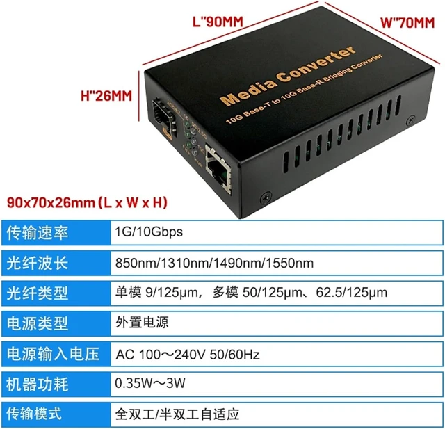 Alt view image 2 of 5 - 1PCS 10G 10G SFP Fiber Optic transceiver 1 Optical 1 Electrical SFP+ Multi-Mode Single-Mode Dual-Fiber Optical-Electrical Converter Transmission