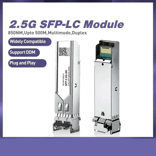 Alt view image 2 of 4 - SFP Module 2.5G SFP+ Multimode LC Duplex Transceiver Module 850nm 500m DDM Fiber Optic Module(4pcs)