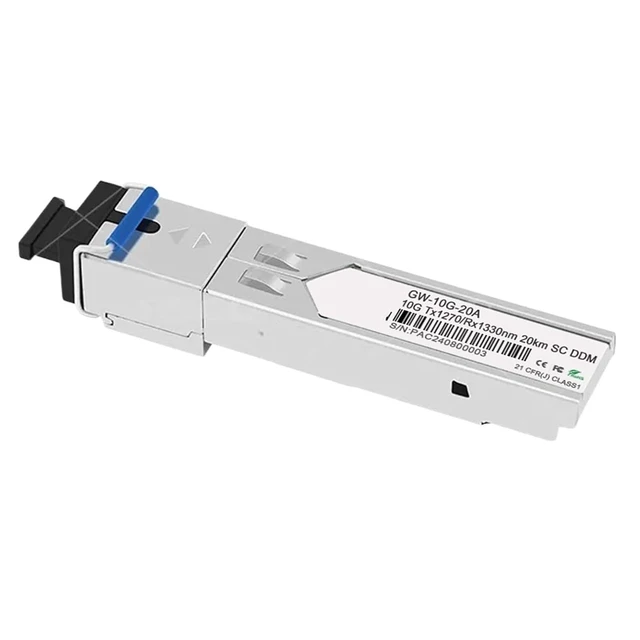 Alt view image 4 of 5 - 10G 10KM 20KM 40KM 60KM SFP+ Single SC Fiber Optic Transceiver Module 1270nm/1330nm(1 Pair SC 20km)