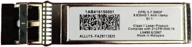 Main image of SFP Module 10G Switch 1AB416150001 9.8304G 1.4KM CPRI 3-7 Complies with Transceiver Switch