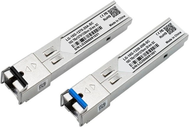 Main image of 10G SFP+ Module SC 1270/1330nm Single Mode 0-20KM Fiber Optic Transceiver Module Compatible with Switch