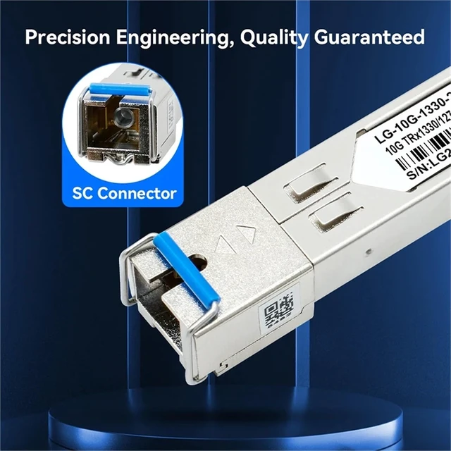 Alt view image 4 of 7 - 10G SFP+ Module SC 1270/1330nm Single Mode 0-20KM Fiber Optic Transceiver Module Compatible with Switch