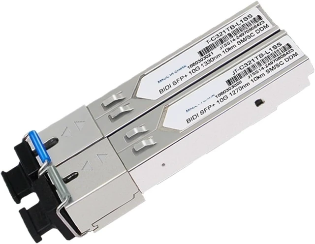 Alt view image 6 of 6 - 10G SC SFP Module SFP+ Fiber Optic Transceiver 1270nm/1330nm 10KM-60KM Single SC Compatible with Switch(1 Pair SC 10km)