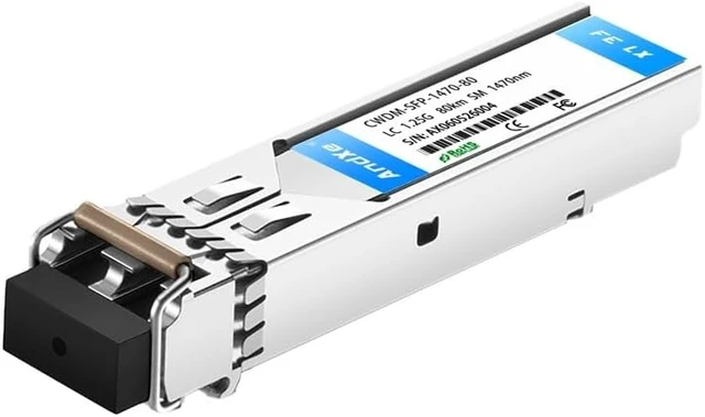 Main image of CWDM SFP Transceiver 1.25G Dual LC 80km 1470-1610nm Wavelength Options Commercial Grade SFP Optical Module