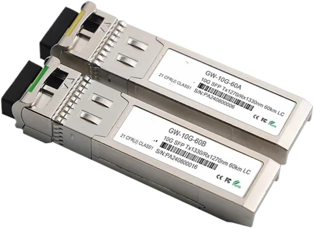 Alt view image 5 of 6 - 10G SFP+ Transceiver,10/20/40/60/80/100Km 1270nm/1330nm for SFP-10G-BX20D-I/SFP-10G-BX20U-I(70km-1pair)