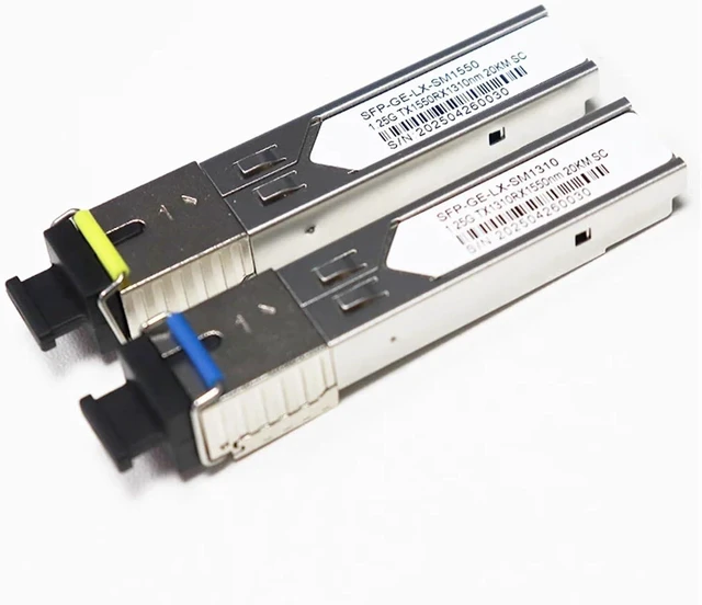 Main image of SC SFP Transceiver SFP Module 1.25G 1310nm/1550nm 20km Fiber Switch Compatible Module with Switch Optical Module(2Pcs-1310 1550nm)