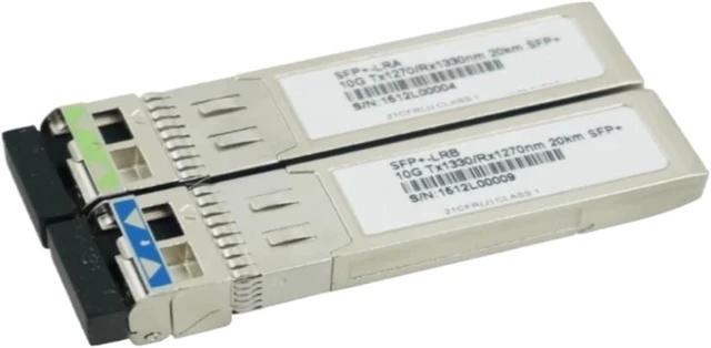 Main image of 10G SFP+ Transceiver 1270nm/1330nm 10/20/40/60/80/100Km SFP-10G-BX20D-I/SFP-10G-BX20U-I(20km-1pair)