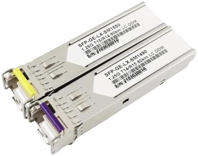 Main image of 1.25G SFP Optical Fiber Transceiver Module LC 80km 1490nm/1550nm Singlemode Single Fiber DDM