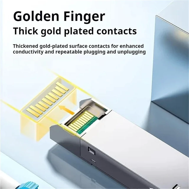 Alt view image 2 of 2 - 1.25G SFP Optical Fiber Transceiver Module LC 80km 1490nm/1550nm Singlemode Single Fiber DDM