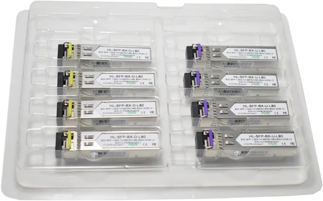 Alt view image 6 of 6 - 1.25Gb/s Pluggable SFP Transceiver 1.25G TX1550RX1490 80KM LC(2 Pairs SC)